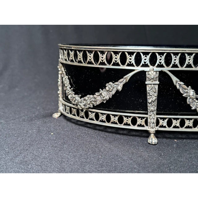 19thC Dutch P. Spoelstra Louis XVI Silver Jardiniere Bowl For Sale - Image 4 of 12