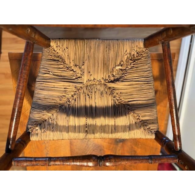 Wood Antique New England Banister Back Chair For Sale - Image 7 of 14