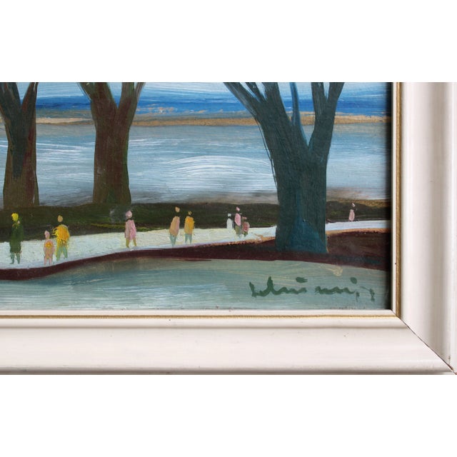 Modern Laimdots Murnieks, Near the Sea, Oil on Cardboard For Sale - Image 3 of 6