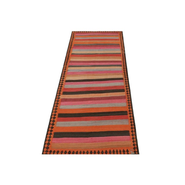 1950s 1950s Vintage Northwest Persian Kilim With Multicolor Stripes, From Rug & Kilim For Sale - Image 5 of 8