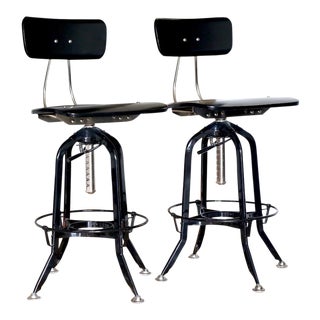 Restoration Hardware Toledo Bar Chairs - A Pair For Sale
