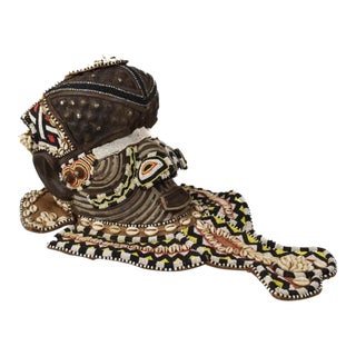 Early 20th Century Kuba Mask Bwoom Helmet Royal For Sale