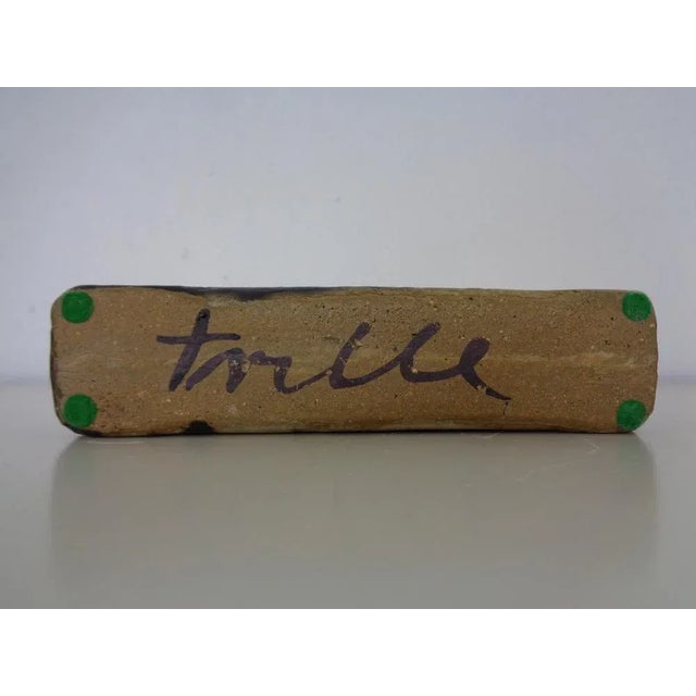 Vintage Glazed Studio Ceramic Vase from Trille Jørgensen, Denmark, 1970s For Sale - Image 12 of 14