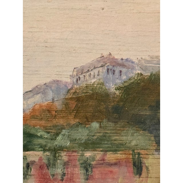 Mid 20th Century Oil on Board Painting of Notre-Dame Cathedral, Paris c.1946 For Sale In Los Angeles - Image 6 of 15