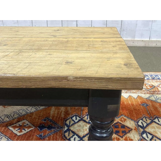 Rustic English Fir Coffee Table, 1950s For Sale - Image 3 of 11