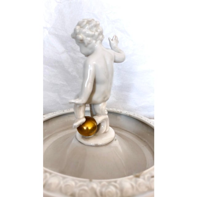 Metal Porcelain Trinket Bowl by Karl Tutter for Schaubach Kunst, Germany, 1930s For Sale - Image 7 of 15