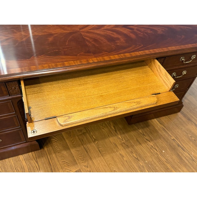 Traditional Mahogany Credenza by Leighton Hall - Showroom Sample For Sale - Image 10 of 10