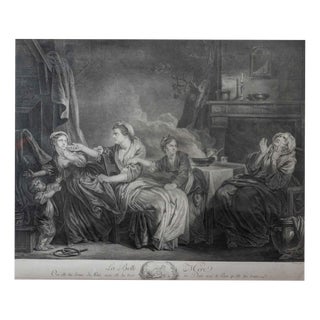 Unknown Artist, La Belle Mère, 18th Century, Copper Engraving For Sale