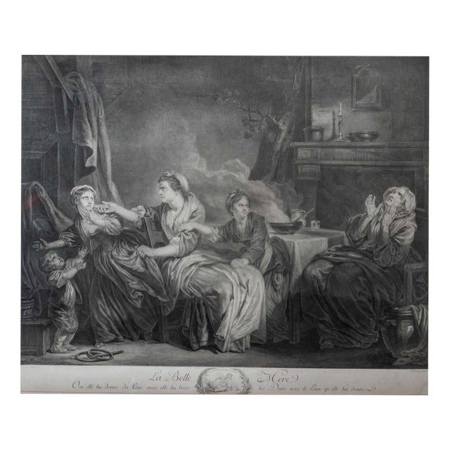 Unknown Artist, La Belle Mère, 18th Century, Copper Engraving For Sale