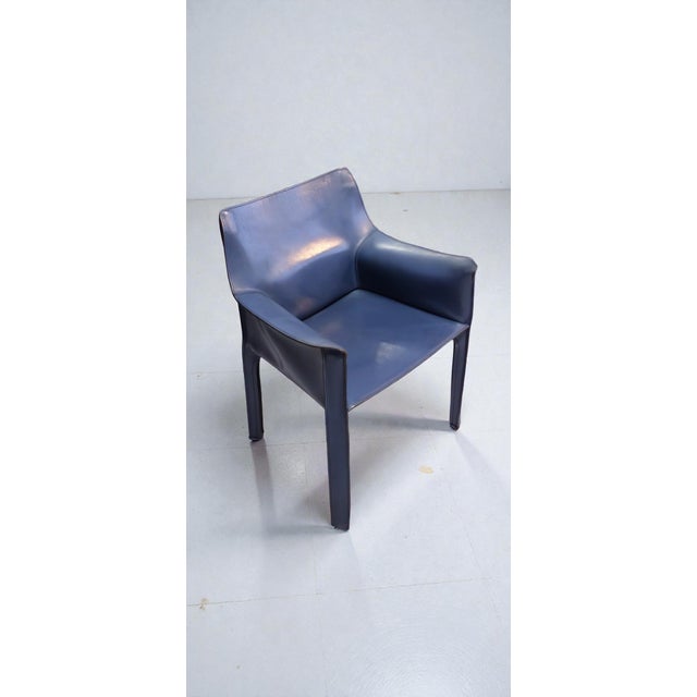 Cab 413 Armchairs in Leather by Mario Bellini for Cassina, 1990, Set of 6 For Sale - Image 17 of 18