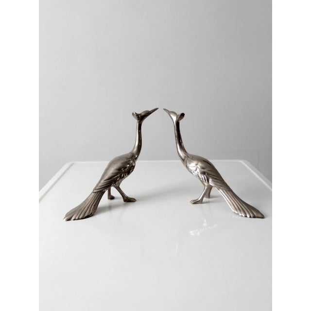 Mid-Century Peacock Figurines Pair For Sale - Image 9 of 11