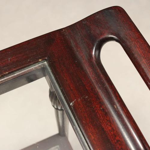 Wood Vintage Italian Kitchen Trolley in Mahogany and Glass, 1960s For Sale - Image 7 of 12