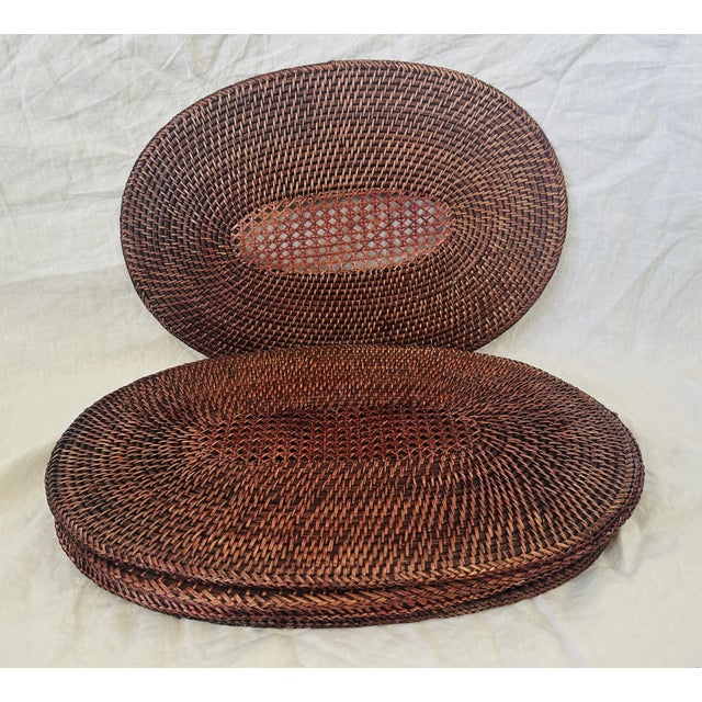 Set of 6 Rattan Placemats For Sale In Palm Springs - Image 6 of 7