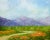 Rustic Wildflowers & Mountains Painting For Sale - Image 3 of 3