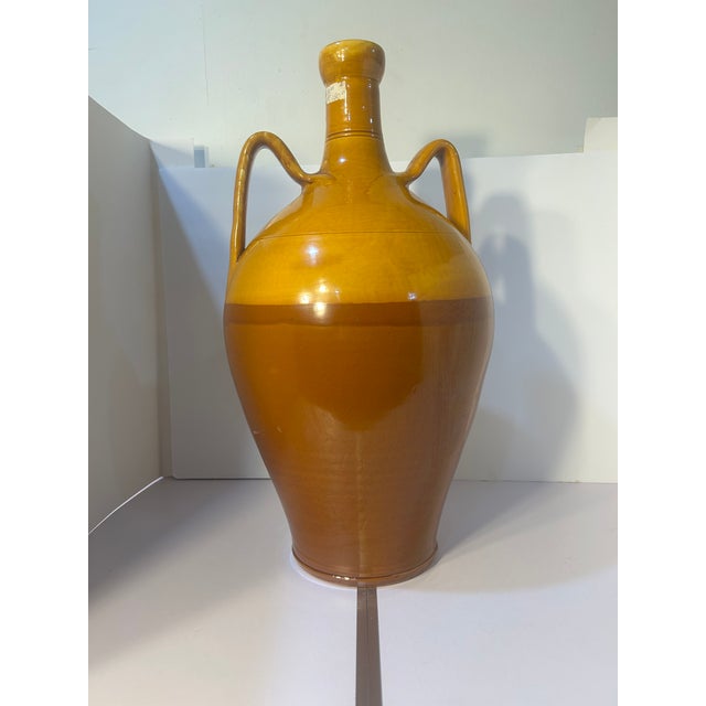 Mediterranean Vintage Nicola Fasano Grottaglie Italian Terracotta Floor Urn - 24" For Sale - Image 3 of 18