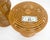 Tangerine Pair of Mushroom Shape Wicker Side End Tables MINT For Sale - Image 8 of 11