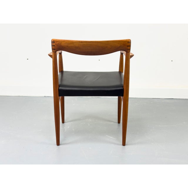 1960s Teak and Leather Armchair by H. W. Klein for Bramin, 1960s For Sale - Image 5 of 18