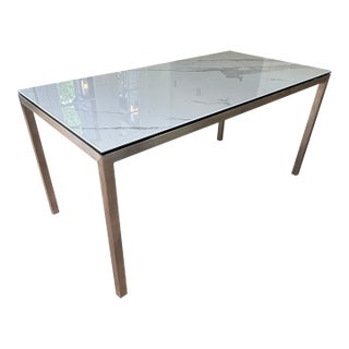 Room & Board White Ceramic Rand Dining Table For Sale