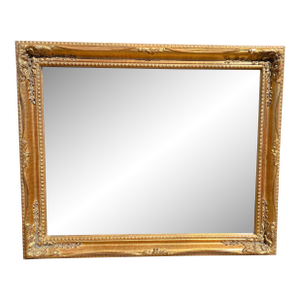 Vintage Ornate Gold Framed Beveled Mirror