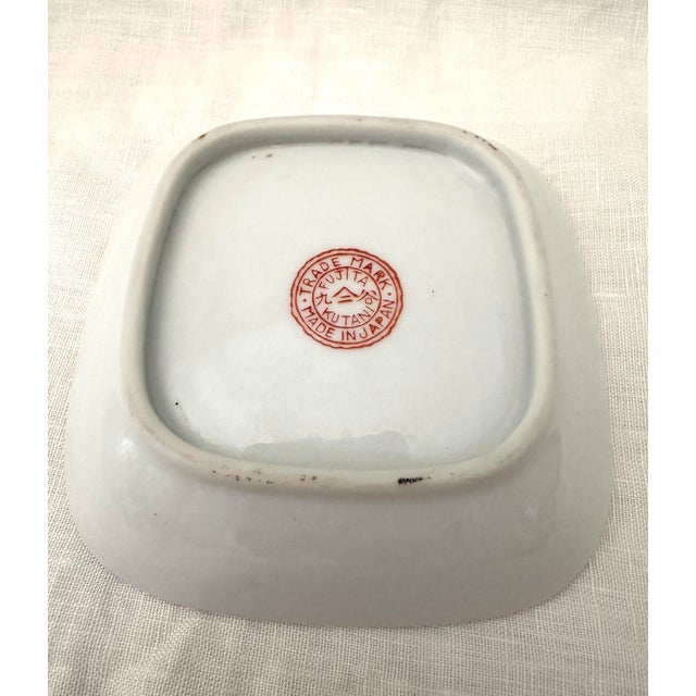 Mid 20th Century Mid 20th Century Kutani Orange/Gold Chrysanthemum Floral Dish For Sale - Image 5 of 5