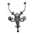 Vintage Ornate Heavy Chrome Metal Wall Mount Wall Hook Hat Coat Hallway Rack For Sale