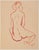 Painted by Michael Decker (American, 20th Century) and created circa 1975. An elegant sanguine ink on paper study showing...
