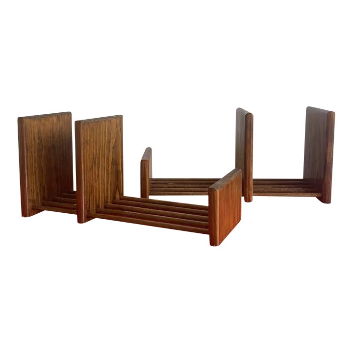 Vintage Arkansas Pine Birch Wood Table Top Adjustable Book Racks ...