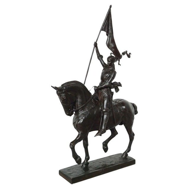 Bronze Jeanne Darc Sculpture by Emmanuel Fremiet For Sale - Image 17 of 17
