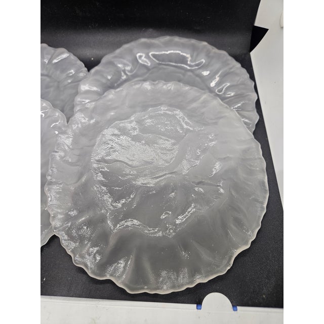 Mid-Century Modern Seven Pieces of MorgantownVintage El Mexicano Luncheon Plates "Ice", Set of Four For Sale - Image 3 of 3