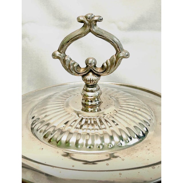 Traditional Silverplated Faux Bamboo Thermal Lidded Ice Bucket For Sale - Image 3 of 8