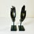 Mid-Century Asian Boho Chic Cast Metal Buddha Hands Sculpture - Set of 2 For Sale - Image 6 of 13