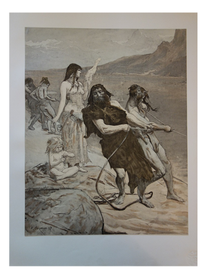 Fernand Cormon, Lakeside City, Original Lithograph, 1897