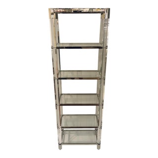 Mitchell Gold+ Bob Williams Acrylic and Chrome Melrose Bookcase For Sale