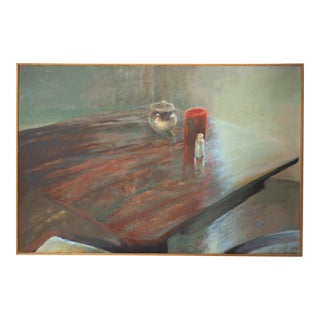 1989 “Table” Oil on Canvas Painting Elzbieta Sikorska For Sale