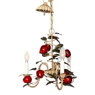 Italian Tole Apple Chandelier For Sale