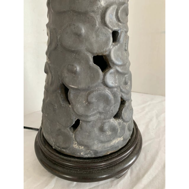 Chinese Chinese Cloud Pattern Stand Lamp For Sale - Image 3 of 6