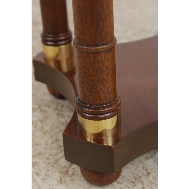 Mahogany Round Plant Lamp Stand by Baker For Sale - Image 9 of 13