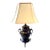 Mid 20th Century Meiji Period Mixed Metal Black and Gold Japanese Style Table Lamp For Sale