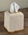 Traditional Nicole Miller Faux Woven Bamboo & Rattan Tissue Box Cover / Holder For Sale - Image 3 of 7
