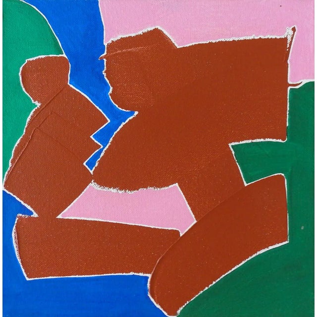 Contemporary Contemporary Abstract Color Block Paintings - a Pair For Sale - Image 3 of 5