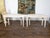 White Pair of French Neoclassical Style 1880s Demilune Tables with Carved Décor For Sale - Image 8 of 12