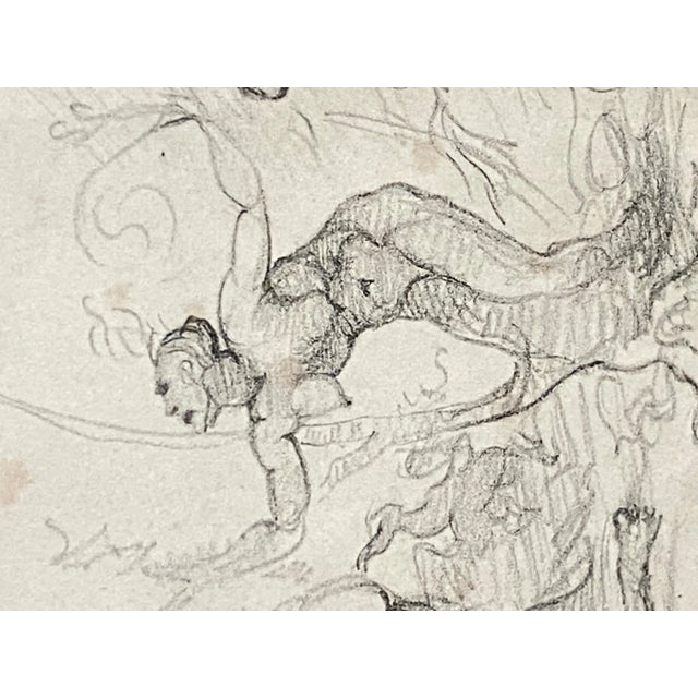 Academic Drawing of Miguel Angelo Scene, 19th-Century, Paper, Framed For Sale - Image 6 of 8