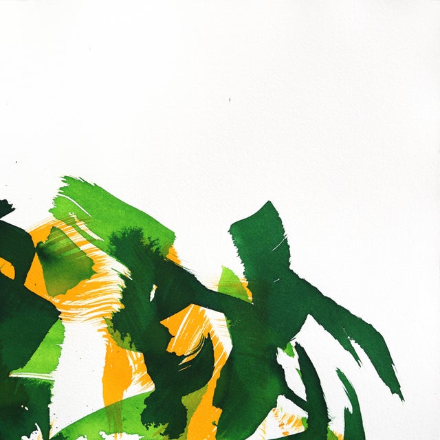 2020s Autumn Tree 5 - Original Expressionist Tree Landscape Ink Painting on French Linen Paper by Bettina Mauel For Sale - Image 5 of 6