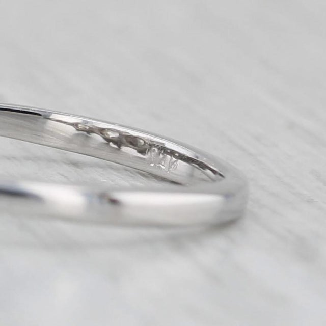 Modern 1.91ctw Diamond Round 3-Stone 14k White Gold Size 6.25 Engagement For Sale - Image 3 of 8