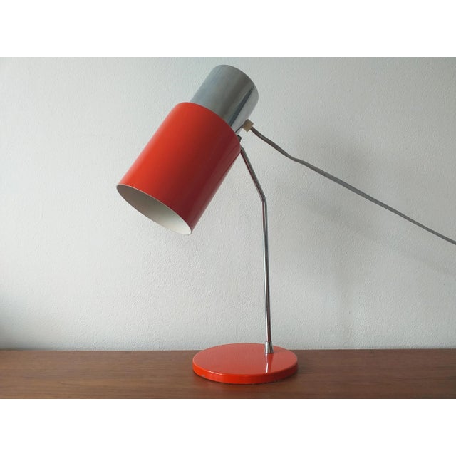 Red Mid-Century Table Lamp by Josef Hurka from Napako, 1970s For Sale - Image 8 of 13