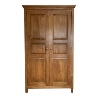 Solid Maple Armoire From Ethan Allen For Sale