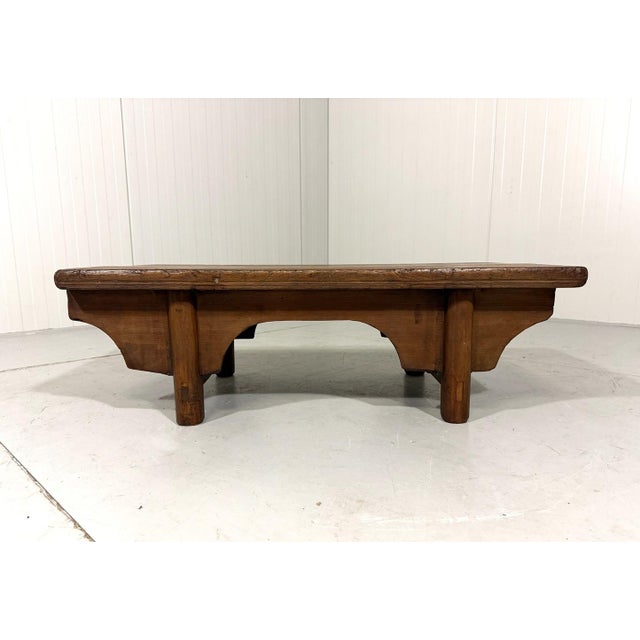 Lovely rustic fruit wooden low table. Nice wood joints in the table top and legs. To use as coffee of side table but also...