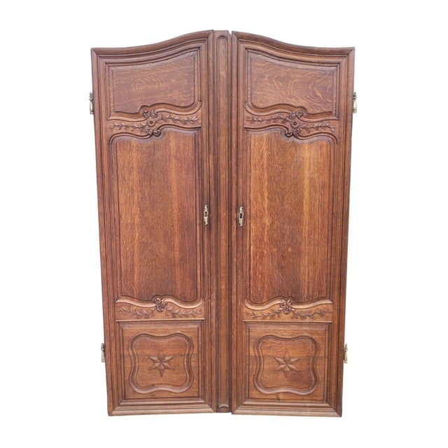 A Pair of French Oak Antique Intetior Doors For Sale - Image 11 of 11