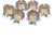 1960's Swedish Regency/ MCM Cut Crystal Waterfall 24k Gold Frame Wall Sconces by Palwa Set of 6 For Sale
