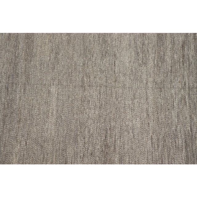 Brown 2010s Square Size Large Modern Double Sided Sumack Flat Weave Rug With Durable For Sale - Image 8 of 11